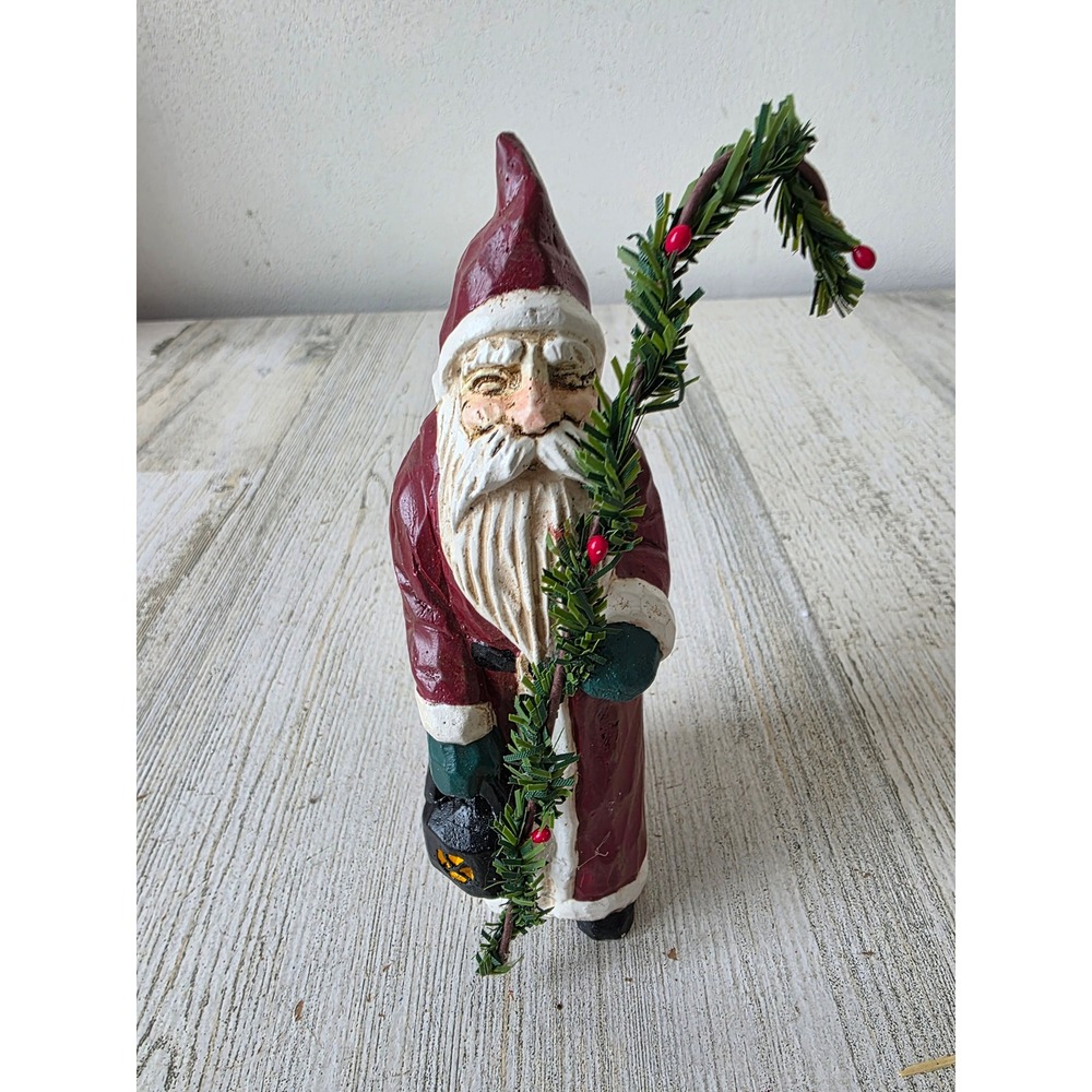 Vintage Midwest Cannon falls Santa tree staff figurine lantern Xmas statue decor